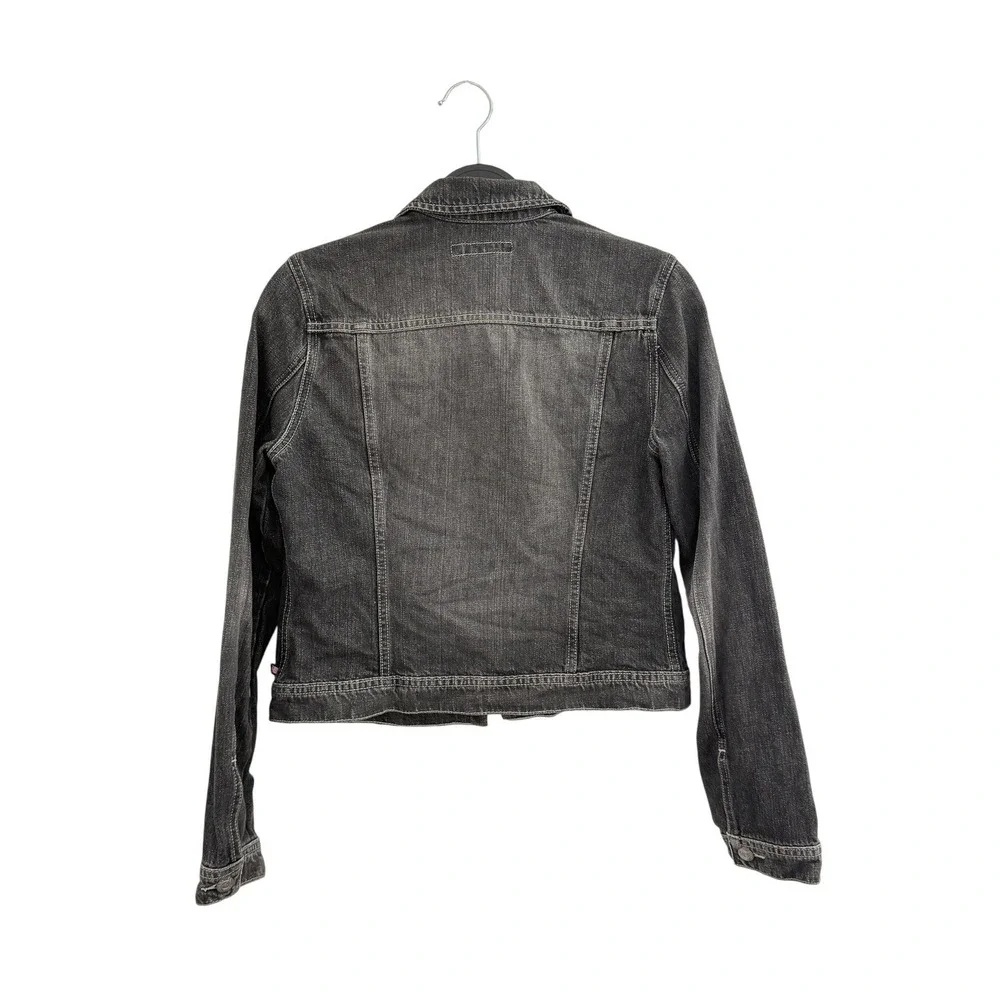 VTG Polo Jeans Co Ralph Lauren M Faded Black Denim Jean Jacket Cotton 90s - Picture 3 of 9